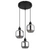 Globo lighting Xia hanging light black, 3-light sources