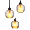Globo lighting Xia hanging light black, 3-light sources