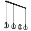 Globo lighting Xia hanging light black, 4-light sources