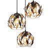 Globo lighting Mika hanging light black, 3-light sources