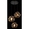 Globo lighting Mika hanging light black, 3-light sources