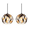 Globo lighting Mika hanging light black, 3-light sources