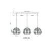 Globo lighting Mika hanging light black, 3-light sources