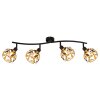 Globo lighting Mika ceiling light black, 4-light sources