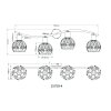 Globo lighting Mika ceiling light black, 4-light sources