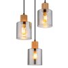 Globo lighting Aleidis hanging light dark brown, black, 3-light sources