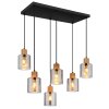 Globo lighting Aleidis hanging light dark brown, black, 6-light sources