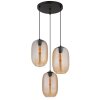 Globo lighting Jefrey hanging light black, 3-light sources
