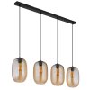 Globo lighting Jefrey hanging light black, 4-light sources