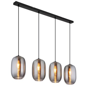Globo lighting Jefrey hanging light black, 4-light sources