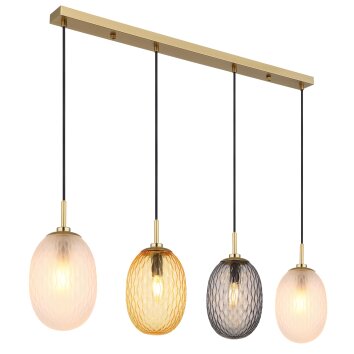 Globo lighting Devin hanging light gold, 4-light sources