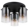 Globo lighting Florentina ceiling light black, 3-light sources