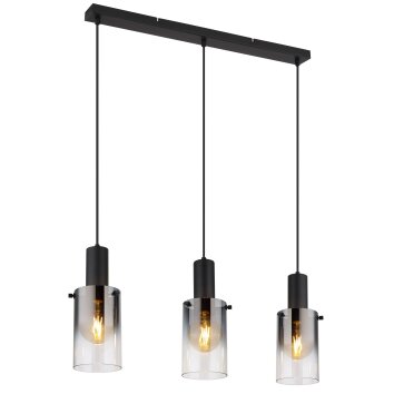 Globo lighting Florentina hanging light black, 3-light sources
