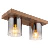 Globo lighting Underwood ceiling light Dark wood, Ecru, 2-light sources