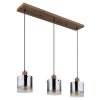 Globo lighting Underwood hanging light Dark wood, Ecru, 3-light sources