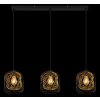 Globo lighting Dichti hanging light black, 3-light sources