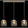 Globo lighting Dichti hanging light sand-coloured, 3-light sources