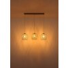 Globo lighting Dichti hanging light sand-coloured, 3-light sources
