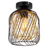 Globo lighting Dichti ceiling light black, 1-light source