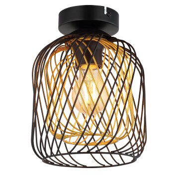 Globo lighting Dichti ceiling light black, 1-light source