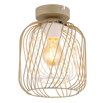 Globo lighting Dichti ceiling light sand-coloured, 1-light source