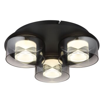 Globo lighting Belinda ceiling light LED black, 1-light source