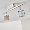 PINEY Ceiling light LED matt nickel, 2-light sources