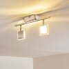 PINEY Ceiling light LED matt nickel, 2-light sources