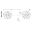 Globo lighting Virina hanging light LED chrome, 1-light source