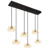 Globo lighting Fiore hanging light black, 6-light sources
