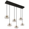 Globo lighting Fiore hanging light black, 6-light sources