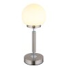 Globo lighting Haku table lamp LED polished nickel, matt nickel, 1-light source