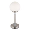 Globo lighting Haku table lamp LED polished nickel, matt nickel, 1-light source