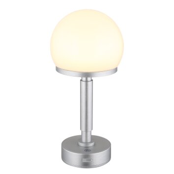 Globo lighting Haku table lamp LED silver, 1-light source