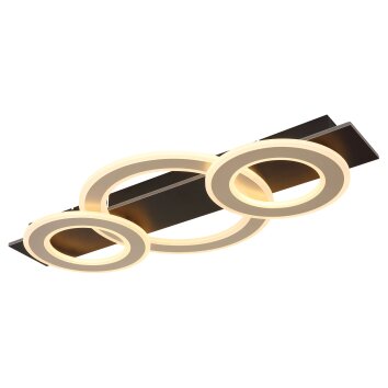 Globo lighting Jayden ceiling light LED black, 1-light source