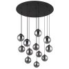 Globo lighting Riha ceiling light black, 12-light sources