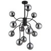 Globo lighting Riha ceiling light black, 12-light sources