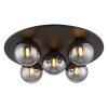 Globo lighting Riha ceiling light black, 5-light sources