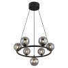 Globo lighting Riha hanging light black, 7-light sources