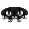 Globo lighting Riha ceiling light black, 7-light sources