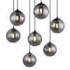 Globo lighting Riha hanging light black, 7-light sources