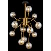 Globo lighting Riha ceiling light gold, brass, 12-light sources