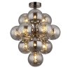 Globo lighting Conor ceiling light chrome, black, 13-light sources