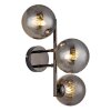 Globo lighting Conor wall light chrome, black, 3-light sources