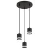 Globo lighting Lucero hanging light black, 3-light sources