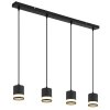 Globo lighting Lucero hanging light black, 4-light sources