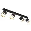 Globo lighting Lucero ceiling light black, 4-light sources