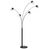 Globo lighting Lucero floor lamp black, 5-light sources