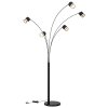 Globo lighting Lucero floor lamp black, 5-light sources