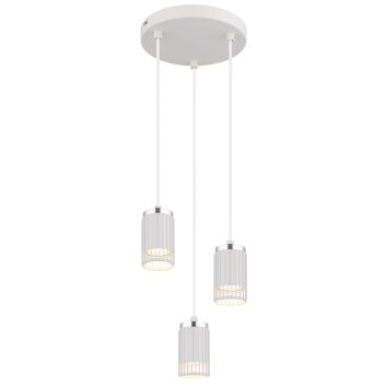 Globo lighting Korben hanging light white, 3-light sources